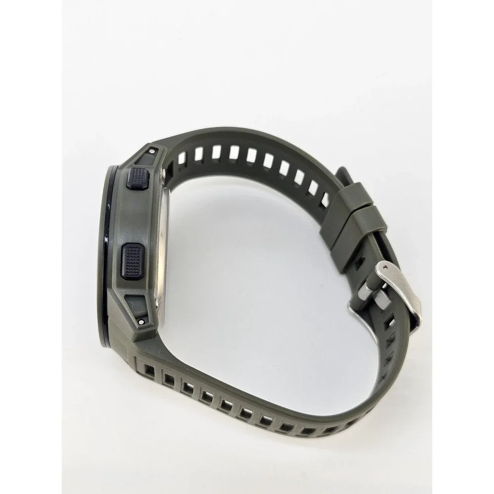 Digital Sports Men's Watch 45MM Dark Green Plastic Bands Light Working